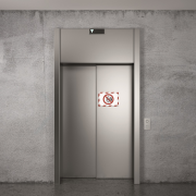 Samolepiaci Duraframe Security A4, červeno-biely, bal.2 ks