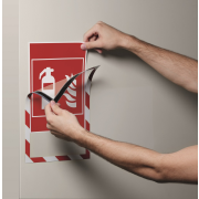 Panel DURAFRAME MAGNETIC SECURITY A4 červeno-biely