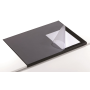 Podložka na stôl s priehľadnou fóliou a ochranou rohu 65x52cm čierna