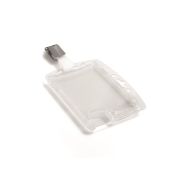 Visačka na 2 plastové karty so štipcom DURABLE 85x54mm 25ks
