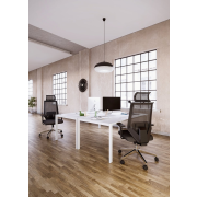 Kancelárska stolička Edge čierna s čiernym sedákom