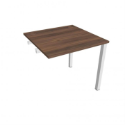 Pracovný stôl Uni k pozdĺ. reťazeniu, 80x75,5x80 cm, orech/biela