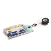 Visačka na 2 plastové karty s kotúčom DURABLE 90x54mm 10ks