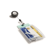 Visačka na 2 plastové karty s kotúčom DURABLE 90x54mm 10ks