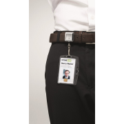 Výsuvný kotúč kovový hranatý s karičkou DURABLE JOJO CHROME QUADRO strieborný 1ks