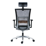 Kancelárska stolička Next so sivým sedákom, operadlo sivá sieťovina