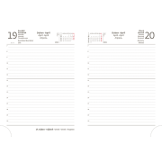 Diár Flip denný B6 12x16,5cm čierno/modrý 2024