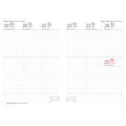 Diár Print classic týždenný B5 17x24cm čierny 2024