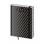 Diár Vario denný A5 14,3x20,5cm s gumičkou Wire 2024