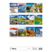 Nástenný kalendár Tatry 2024