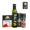 Potravinový darčekový set (olivový olej, himalajská soľ, korenie, šafran)