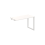 Pracovný stôl UNI O, k pozdĺ. reťazeniu, 120x75,5x60 cm, biela/biela