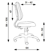 Detská rastúca stolička FUXO S-LINE modro/sivá (Suedine)
