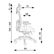Kancelárska stolička GAME VIP SYN čierno/červená (B8033) + PDH 3D + podrúčky P44