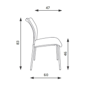 Konferenčná stolička Vanity, čierna