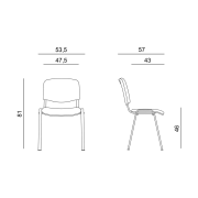 Rokovacia stolička Taurus TN sivá D5 - kostra čierna