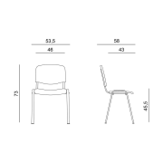 Rokovacia stolička Taurus PN ISO oranžová P15