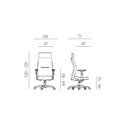 Kancelárske kreslo Lei 1824 SYN BN6 sivé + podrúčky