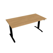 Pracovný stôl Motion, ZO, 2S, 160x70,5-120,5x80 cm, dub/čierna