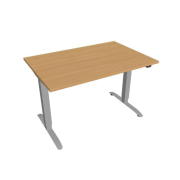 Pracovný stôl SIMPLE, ZO, 2S, 120x70,5-120,5x80 cm, buk/sivá