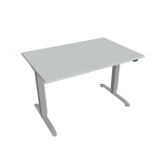 Pracovný stôl SIMPLE, ZO, 2S, 120x70,5-120,5x80 cm, sivá/sivá