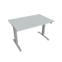 Pracovný stôl SIMPLE, ZO, 2S, 120x70,5-120,5x80 cm, sivá/sivá