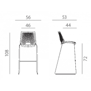 Barová stolička STRIKE 2130, sivá