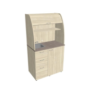 Kuchynka s drezom, batériou a chladničkou ľavá, 100x189,1x60 cm, agát/agát