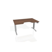 Pracovný stôl Motion Ergo, PO, 3S, 160x61-128x90 cm, orech/sivá
