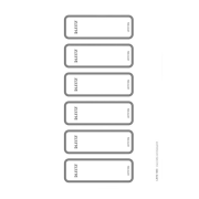 Chrbtové štítky potláčatelné pre zakladače Leitz 180° WOW šírka chrbta 50 mm