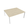 Pracovný stôl Uni, zdvojený, 180x75,5x160 cm, agát/biela