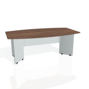 Rokovací stôl Gate, 200x75,5x110 cm, orech/sivá