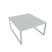 Pracovný stôl UNI O, 140x75,5x160 cm, sivá/sivá