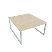 Pracovný stôl UNI O, 140x75,5x160 cm, agát/sivá