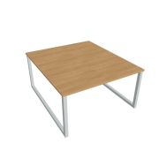 Pracovný stôl UNI O, 140x75,5x160 cm, dub/sivá