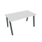 Pracovný stôl UNI A, 140x75,5x80 cm, biela/čierna
