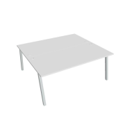 Pracovný stôl UNI A, 180x75,5x160 cm, biela/sivá