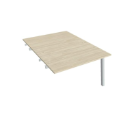 Pracovný stôl UNI A, k pozdĺ. reťazeniu, 120x75,5x160 cm, agát/sivá