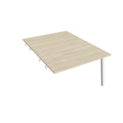 Pracovný stôl UNI A, k pozdĺ. reťazeniu, 120x75,5x160 cm, agát/biela