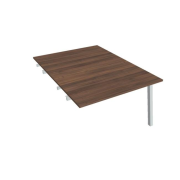 Pracovný stôl UNI A, k pozdĺ. reťazeniu, 120x75,5x160 cm, orech/sivá