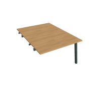 Pracovný stôl UNI A, k pozdĺ. reťazeniu, 120x75,5x160 cm, dub/čierna