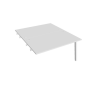 Pracovný stôl UNI A, k pozdĺ. reťazeniu, 140x75,5x160 cm, biela/biela