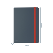 Plastový obal s gumičkou Leitz Cosy hebký s vnútorným vreckom zamatová šedá