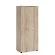 Šatníková skriňa BASIC s výsuvným vešiakom, so zámkom, 80x40x182,1cm, dub Somona