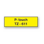 Samolepiaca páska Brother TZe-611 6 mm žltá/čierna