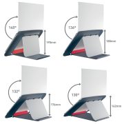 Stojan pod notebook Leitz Cosy zamatový sivá