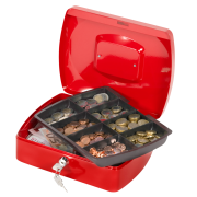 Pokladnička Q-CONNECT 255x85x200mm červená