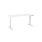 Výškovo nastaviteľný stôl BASIC, 1-motorový, 138x80 cm, podnož biela + doska biela