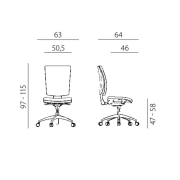 Kancelárska stolička GALA Plus čierna D2