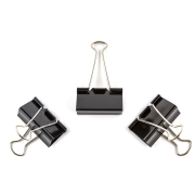 Klipy na dokumenty Q-CONNECT 19mm čierne 10ks